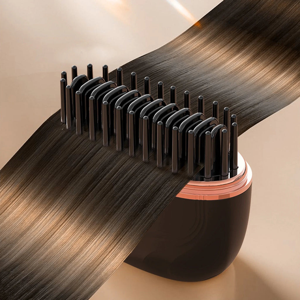 Mini Peigne Lissant Sans Fil – Retouches Rapides & Coiffure Parfaite